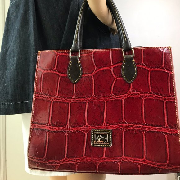 Dooney & Bourke Red Large Leather Crossbody Bag - Picture 6 of 10